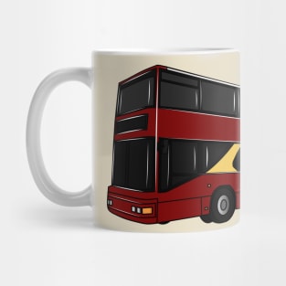 Double-decker bus cartoon illustration Mug